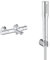 Grohe Grohtherm 800 Thermostate (Thermostat-Wannenbatterie, DN 15) chrom, 34567000 & Euphoria Cosmopolitan Brause- und Duschsysteme Handbrause (mit WANDHALTER, 1 Strahlart) 27369000