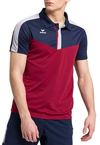 Erima Herren Squad Sport Poloshirt (1112020), New Navy/Bordeaux/Silver Grey, M