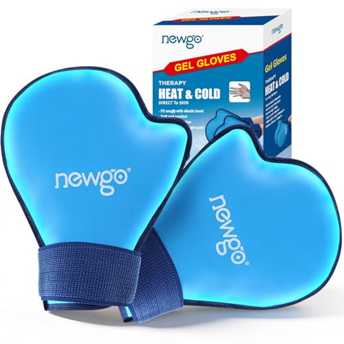 NEWGO Hand Ice Pack Golves zur Schmerzlinderung, 2 Stück kalte Handschuhe für Chemotherapie Neuropathie wiederverwendbare Eishandschuhe für Hände Fingerverletzungen, Arthritis, Arbeitshände