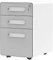 YITAHOME 3-Drawer Rolling File Cabinet, Metal Mobile File Cabinet with Lock, Filing Cabinet Under Desk fits Legal/Letter/A4 Size for Home/Office, Fully Assembled, Gray and White