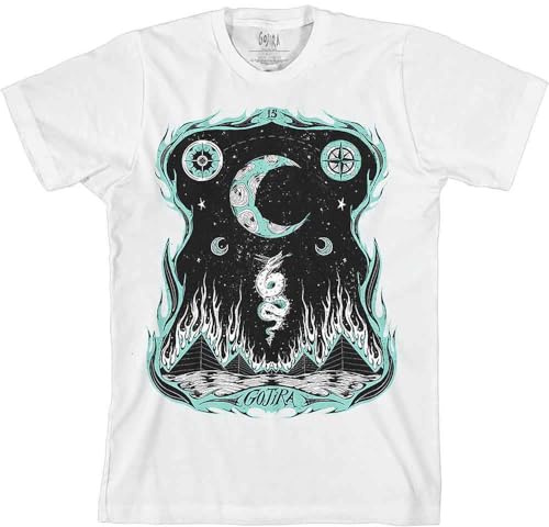 Gojira T Shirt Dragons Dwell Band Logo Nue offiziell Herren Weiß XL