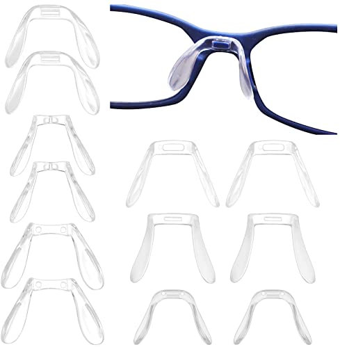 GORGECRAFT 6 Styles 24PCS U-Förmige Brillen Nasenpads Brücke Kunststoff rutschfeste Weiche Brillen U-geformte klare Nasenpads mit Für Sonnenbrillen Zubehör
