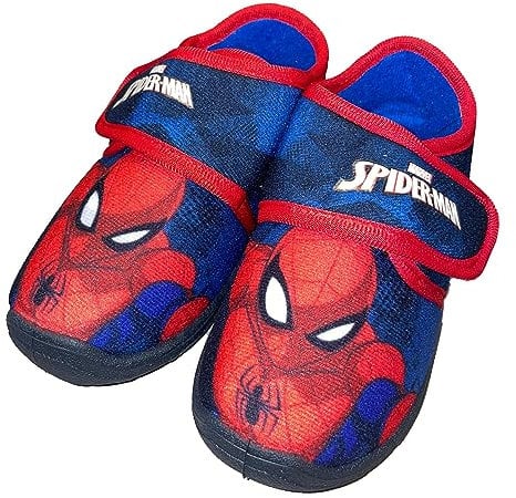 Leomil Spiderman Hausschuhe Hausschuhe Kinder Junge Spiderman 32, Ideal für Kindergarten oder Zuhause, Blau