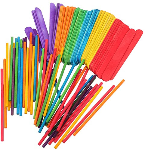 Milisten 100 Stk Holzstock Zum Basteln Eiscreme Eisstock Wachsstäbe Aus Eisstangen Am Stiel Diy-stick -lutscher-stäbchen Basteln Hölzern Handbuch Alkoholfreies Getränk