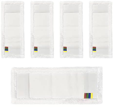 Profi Wischbezug aus Mikrofaser | 40cm Breite | 5er-Pack | für alle Bodenarten und Bodenwischer | Ersatzbezug zur Schmutzaufnahme mittels Wischmopp
