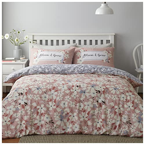 GC GAVENO CAVAILIA 3 Piece Leaves Duvet Covers Double Size, Easy Care Breathable Flowers Bedding For Couple, Multi-Romantic Ditsy Floral (716785)