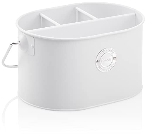 com-four® Porta cubiertos de metal, portalápices con tabique