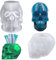 2 moldes de resina de calavera, FineGood 3D grandes moldes de silicona para resina de almacenamiento de bricolaje, para hacer velas