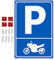 TRQdesign Cartello di parcheggio moto 20 x 30 cm con fori