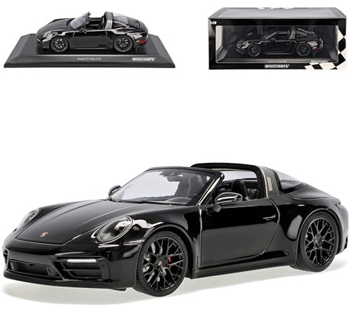 Porsche 911 992 Targa 4 GTS Cabrio Schwarz Neue Generation Ab 2019 1/18 Minichamps Modell Auto
