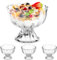 Kichvoe 4stücke Eisbecher Transparente Dessertschalen Aus Glas Vintage Servierschalen Für Snacks Desserts Hochwertige Verarbeitung Spülmaschinenfest Vielseitig Einsetzbar