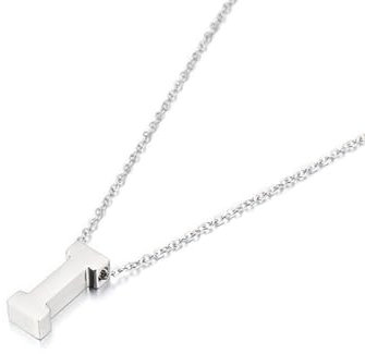 Homxi Halsketten Anhänger Silber Damen,Kette Edelstahl Damen mit Anhänger Buchstabe I Halskette mit Anhänger Silber