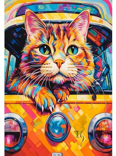 Castorland Puzzle mit 1000 Teilen: Reise mit dem Katzenbus