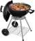 LELEW Tragbarer runder Wasserkocher-Holzkohlegrill für den Außenbereich, Hitzekontrolle, Grillparty, Terrasse, Garten, Camping, 46 x 73 cm