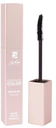BioNike Defence Color Absolute Volumen-Mascara, Fächereffekt, mit aktiver Lash Care, mehr Volumen, Länge und Krümmung, für empfindliche Augen und Kontaktlinsenträger, langer Halt 10 h, 8 ml