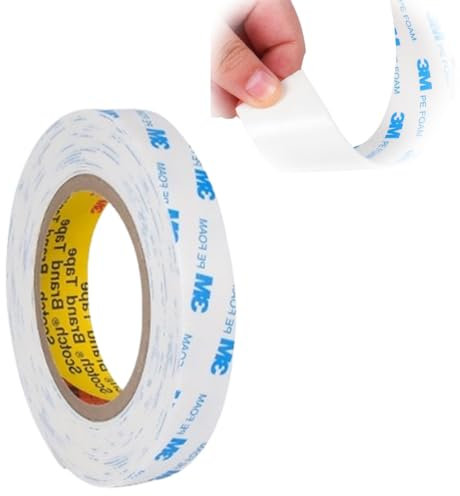 Doppelseitiges Klebeband für den Innen- und Außenbereich, wasserdicht, für schwere Gegenstände, PE-Schaum, Befestigung von Gegenständen, Bildern (10 mm x 3 m)