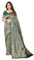 Sidhidata Banarasi Sari en soie jacquard avec chemisier non cousu pour femme (Silk Kasturi), Vert bouteille, taille unique