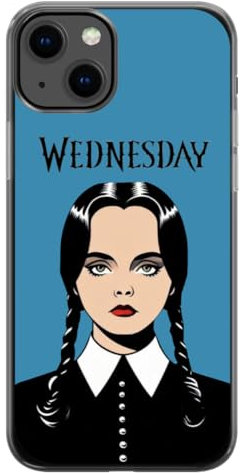 EZB Wednesday Phone Case Compatible With Iphone | Creepy Gothic Horror Themed Stylish Phone Cover | Hard Case with Flexible Shock Absorbant Edges (Blue, iPhone XR)