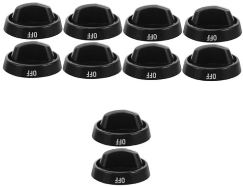Gadpiparty 10 Stk Knopf-Gasherd gasherd knopf schlösser Gasherdknöpfe auf Knöpfen Gasofen Knöpfe Küchenherd Knöpfe grillzubehör gaskocher grill zubehör Herdknopf Knöpfe ersetzen Plastik Black