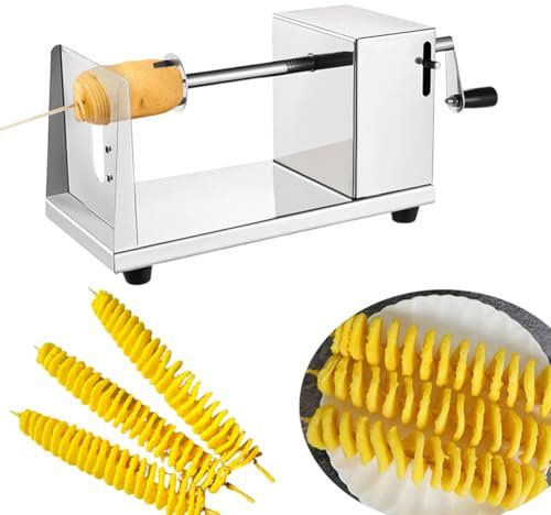 CEWROM Coupe-pommes de terre en spirale en acier inoxydable - Coupe-pommes de terre en spirale - Pour fruits