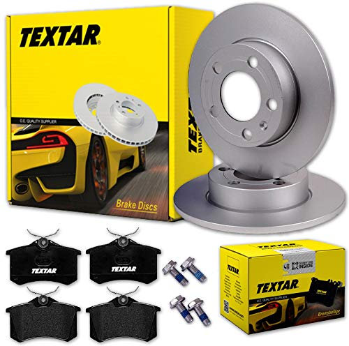 TEXTAR Bremsscheiben + Beläge hinten für Polo T-CROSS A1 ARONA IBIZA SCALA