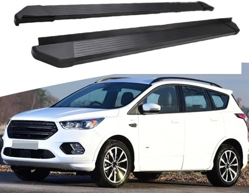 TINIANHHCT Marchepieds pour Ford Kuga Escape 2013-2019 Marchepieds latéraux 272,2 kg en aluminium noir avec supports