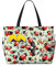 CPyuqw Borsa da viaggio da spiaggia di grande capacità con stampa di fiori di rosa, borsa pieghevole con cerniera per vacanze in famiglia, crociere e campeggio, Coccinelle Modello Del Fumetto, Taglia