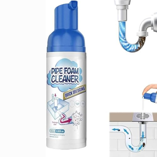 Grossplus Disgorgante, Schiuma Potente Disgorgante per Lavandino da Bagno e Cucina, Disgorgante per Troppopieno del Lavello, Per la Pulizia delle Tubature di Casa e Cucina (1PCS)