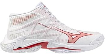 Mizuno Wave Lightning Elite MD Damen-Sneaker, Weiß/Rot, 2026