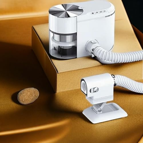 Nagelstaubsammler, 200 W Hochleistungs-Staubsauger mit 1,5 kpa Saugkraft, ultra-leises Design, kompatibel mit Nagelbohrer/Feile/Politur, wiederverwendbarer Filter und verstellbarer Winkelhalterung