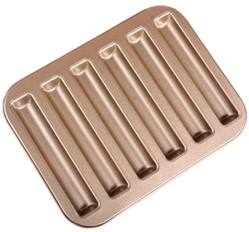 OATIPHO Moule à pâtisserie metal moule gateau long 6 cavités antiadhésif pour cuisson maison acier au carbone réutilisable