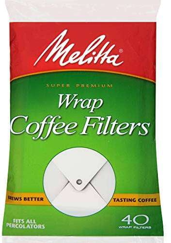 Melitta Percolator Lot de 40 filtres à café enveloppants Blanc (lot de 12, 480 filtres au total)