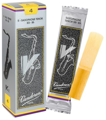 Vandoren V12 Tenor saxophone reeds, box of 5 - Strength 4