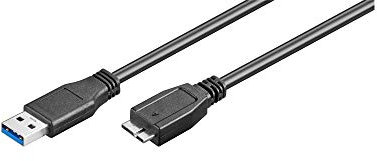 Goobay USB 3.0 A - Micro-B 0.5m - Cable USB (0.5 m, USB A, Micro-USB B, 3.0 (3.1 Gen 1), Male/Male, Black)