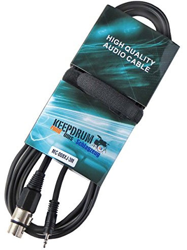 keepdrum MC-008XJ 3m XLR Female - 3,5mm Mini-Klinke Mikrofon-Kabel