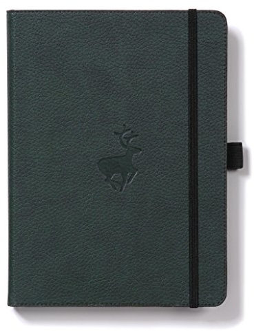 Dingbats* - Tierwelt Notizbuch A5 Gepunktet - Hardcover aus veganem Leder für Arbeit, Reisen, Uni - mit elastischem Verschlussband