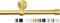 Rollmayer elegant und modern metall Gold Matt Vorhangstange/Gardinenstange Ø 19mm Rohr (160cm Crux, im Gold Matt, 1-läufig) verschiedene Größen und Endstücken. Ohne Ringe!