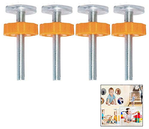 iwobi 4 Stück Druckschrauben Spindelschraube für Baby und Haustier Sicherheits Gatter