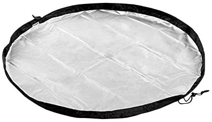 InnovaGoods, Tappetino per spogliatoi e Borsa Impermeabile 2 in 1 Gymbag Unisex Adulto, Nero Argentato, Taglia Unica