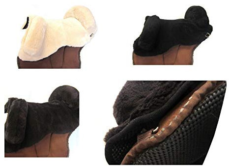 PS Pferdeartikel Universal Schafwoll Sitz für REIT Pads Farbe Natur