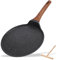 ESLITE LIFE Crepe Pan Pancake Dosa Tawa Pan Nonstick Flat Griddle Frying Skillet Pan for Omelette, Tortillas, Induction Compatible, 11 Inch