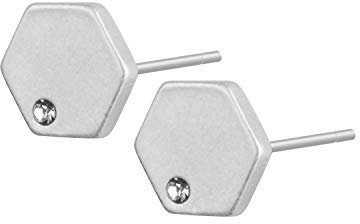 Sence Copenhagen Ohrringe Ohrstecker für Damen in Silber - Shadow Earstuds mit Glass Anhänger in - G211