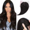 Elailite Haarteil Echthaar Topper Clip in Toupet Frauen Haartopper Extensions Seide Basis Clip in Extensions Haarverlängerung 130% Dichte Remy Silk Base Glatt 30cm 40g #1B Natürliches Schwarz