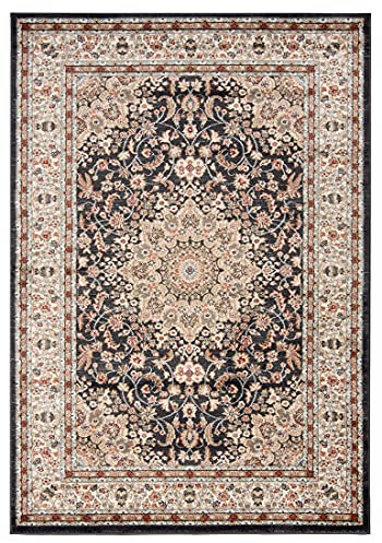 Carpeto Rugs Traditioneller Orientalischer Teppich mit Blumen - Kurzflor - Weich Teppich für Wohnzimmer, Schlafzimmer, Esszimmer - ÖKO-TEX Wohnzimmerteppich - Teppiche - Ja - Beige