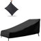 Lcgod Gartenliege Abdeckung, Outdoor Schutzhülle für Gartenmöbel Schwerlast Wasserdichtes Winddicht UV-Beständiges, Schwarz 600D Oxford Gewebe Sonnenliege Liegestuhl Deckchair 200x75x40/70cm