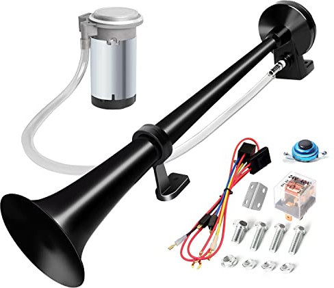CARFKA Klaxon à air pour camion, bateau, voiture, 24 V 150 dB bruyant avec compresseur d'air 120 PSI