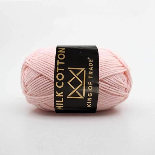 Milchwolle Milchbaumwolle Milchgarn Häkeln Stricken 100m 50g 2 Stück Hell-Rosa
