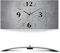 ARTLAND Wanddeko Wanduhr ohne Tickgeräusche Alu Funkuhr analoge Funkuhr 60x30 cm Grauer Beton Optik U1RG