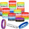 LVNRIDS 40 Stück Inspirierende Bibelvers Silikon Armbänder, religiöse Silikonarmbänder Gummi Elastic Armband christliche geschenke