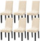 mafudoxi Stuhlhussen 6er Set, Stretch Abnehmbare Waschbar Stuhlbezug, Stretch Stuhlhusse mit Gummiband, für Hotel, Bankett, Restaurant, Haus, Party, Hochzeit(Beige, 6Stück)